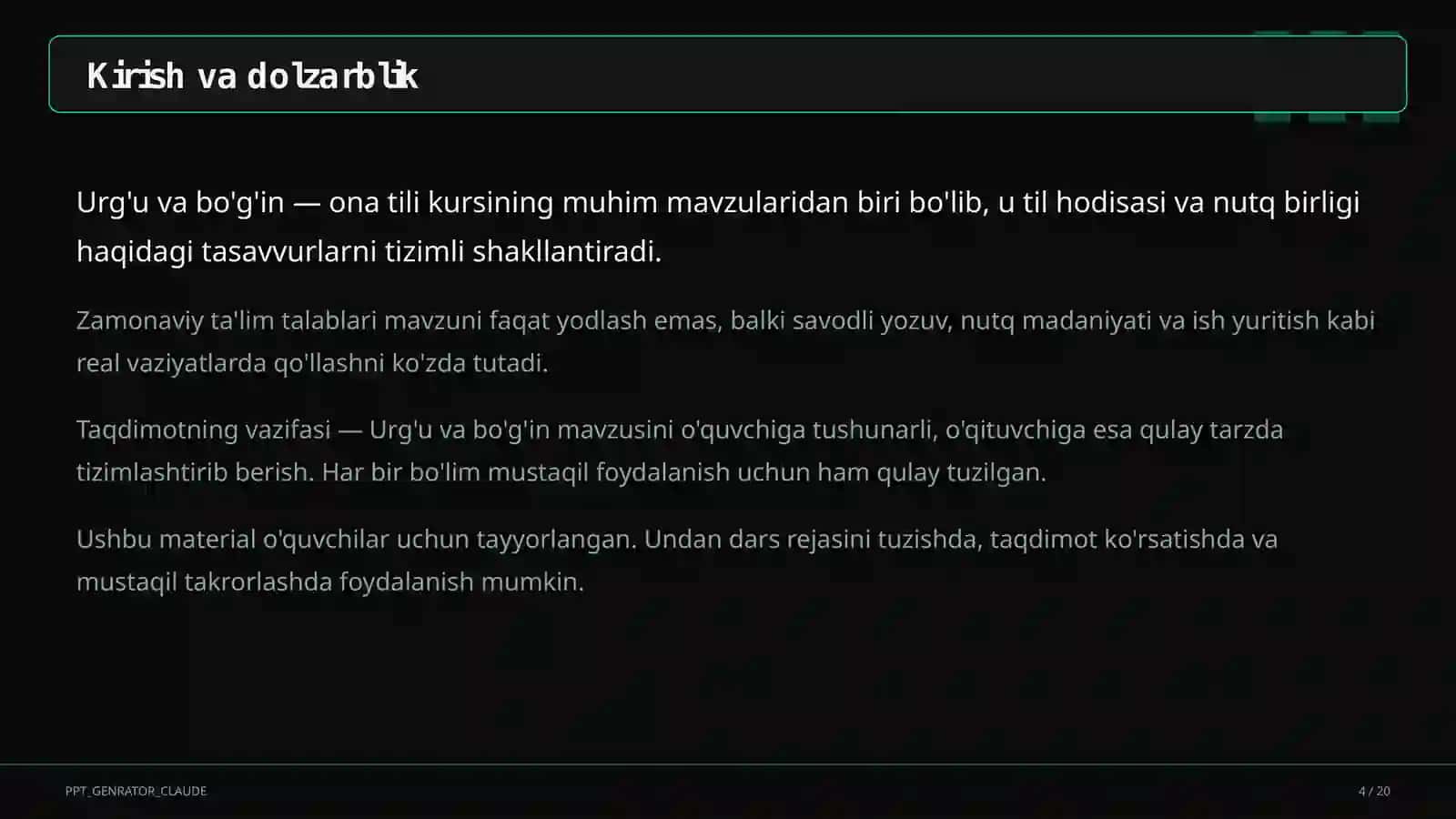 Urg'u va bo'g'in (5-sinf) 4
