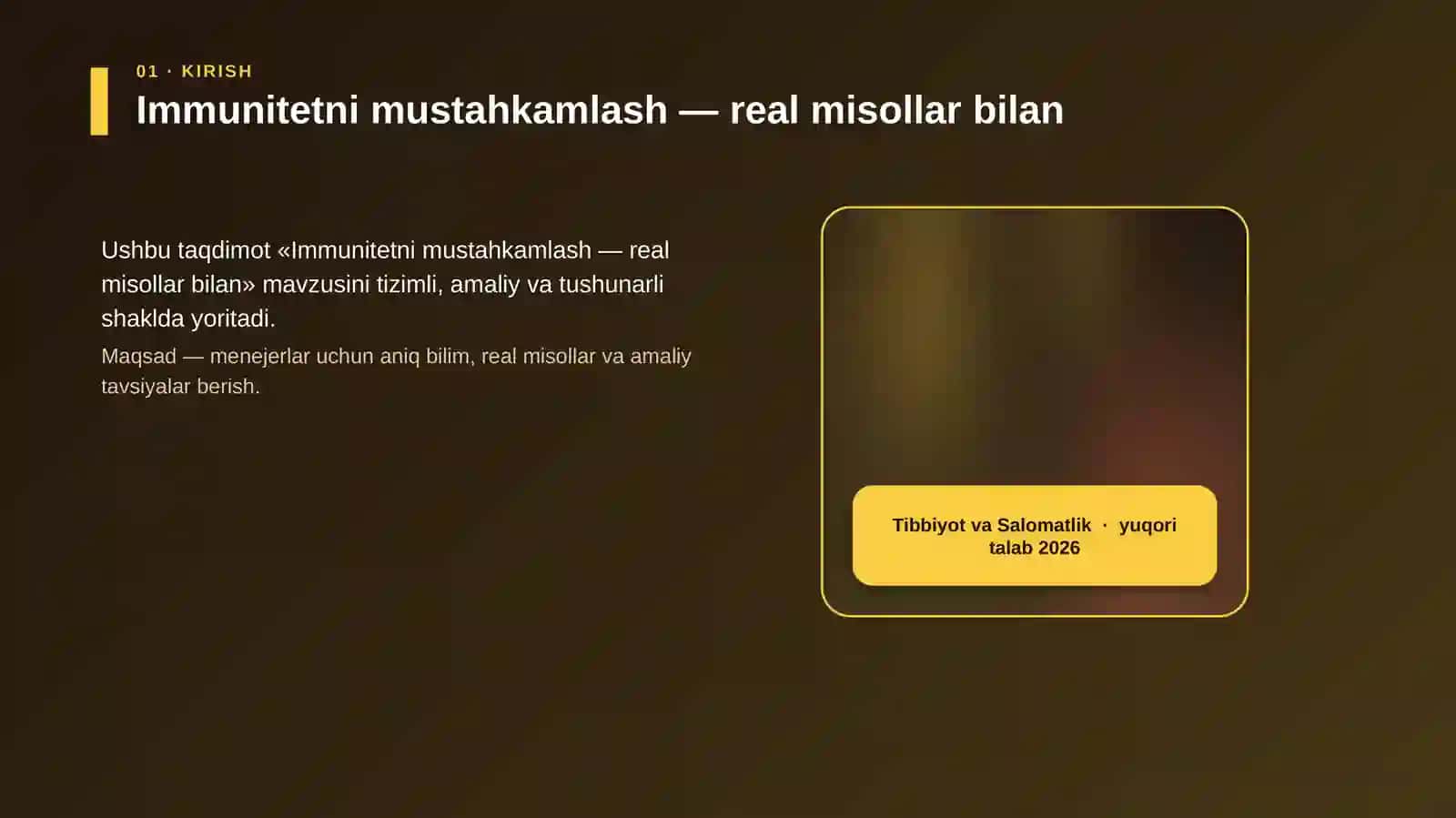 Immunitetni mustahkamlash — real misollar bilan 4