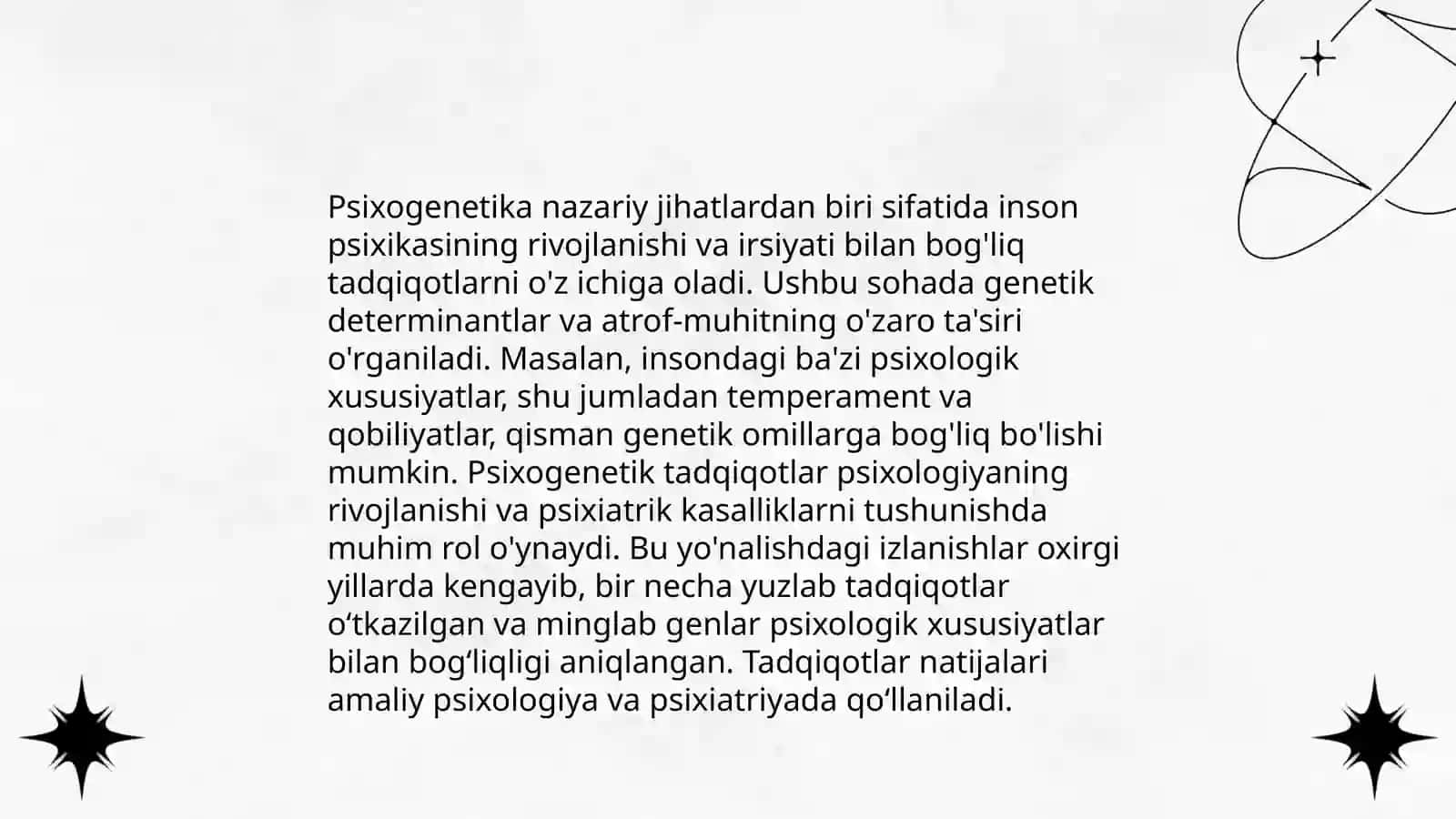 Genetik psixofiziologiyada DNK psixogenetikasining asosi sifatida 4