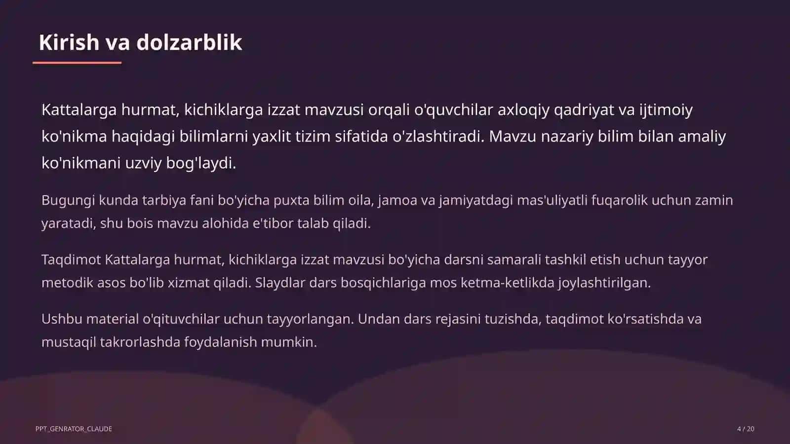 Kattalarga hurmat, kichiklarga izzat (2-sinf) 4