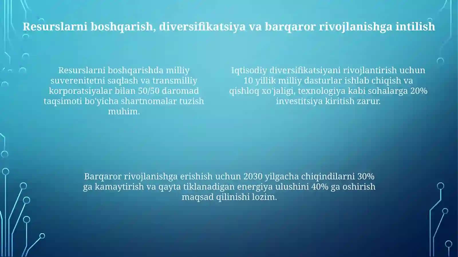 Tabiiy boyliklar va iqtisodiy rivojlanish 4