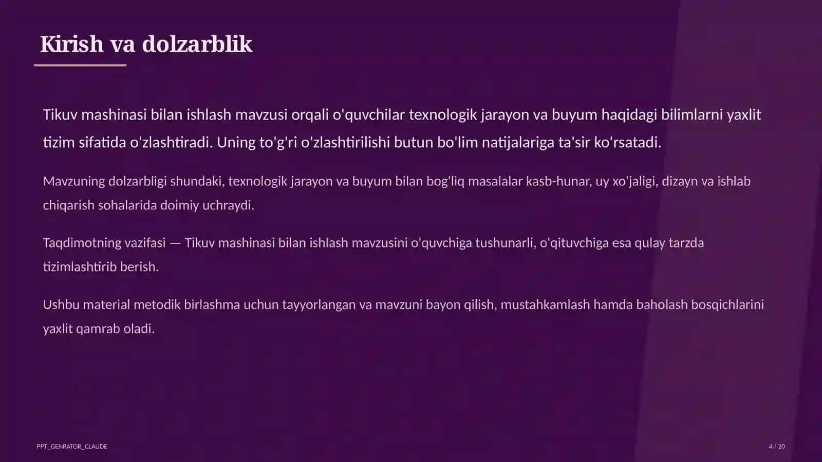 Tikuv mashinasi bilan ishlash (6-sinf) 4