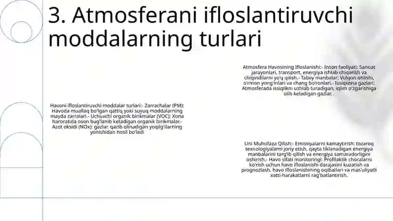 Atmosfera Havosining Ifloslanishi Va Uni Muhofaza Qilish 4