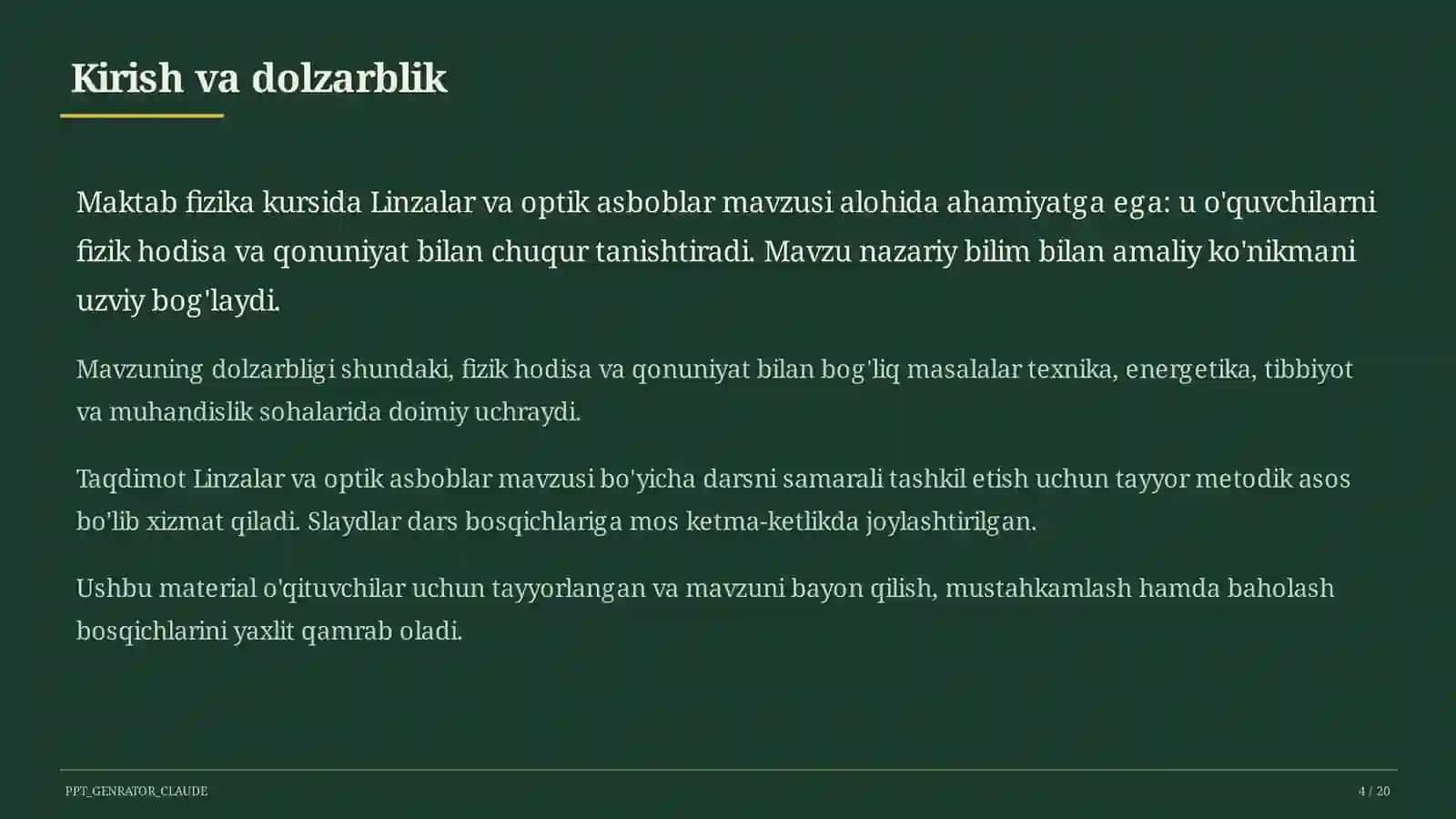 Linzalar va optik asboblar (11-sinf) 4