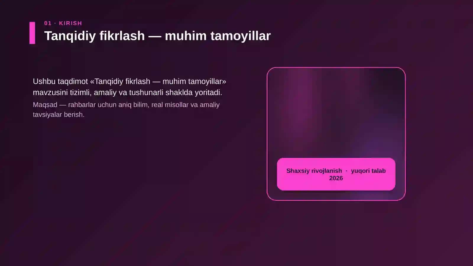Tanqidiy fikrlash — muhim tamoyillar 4
