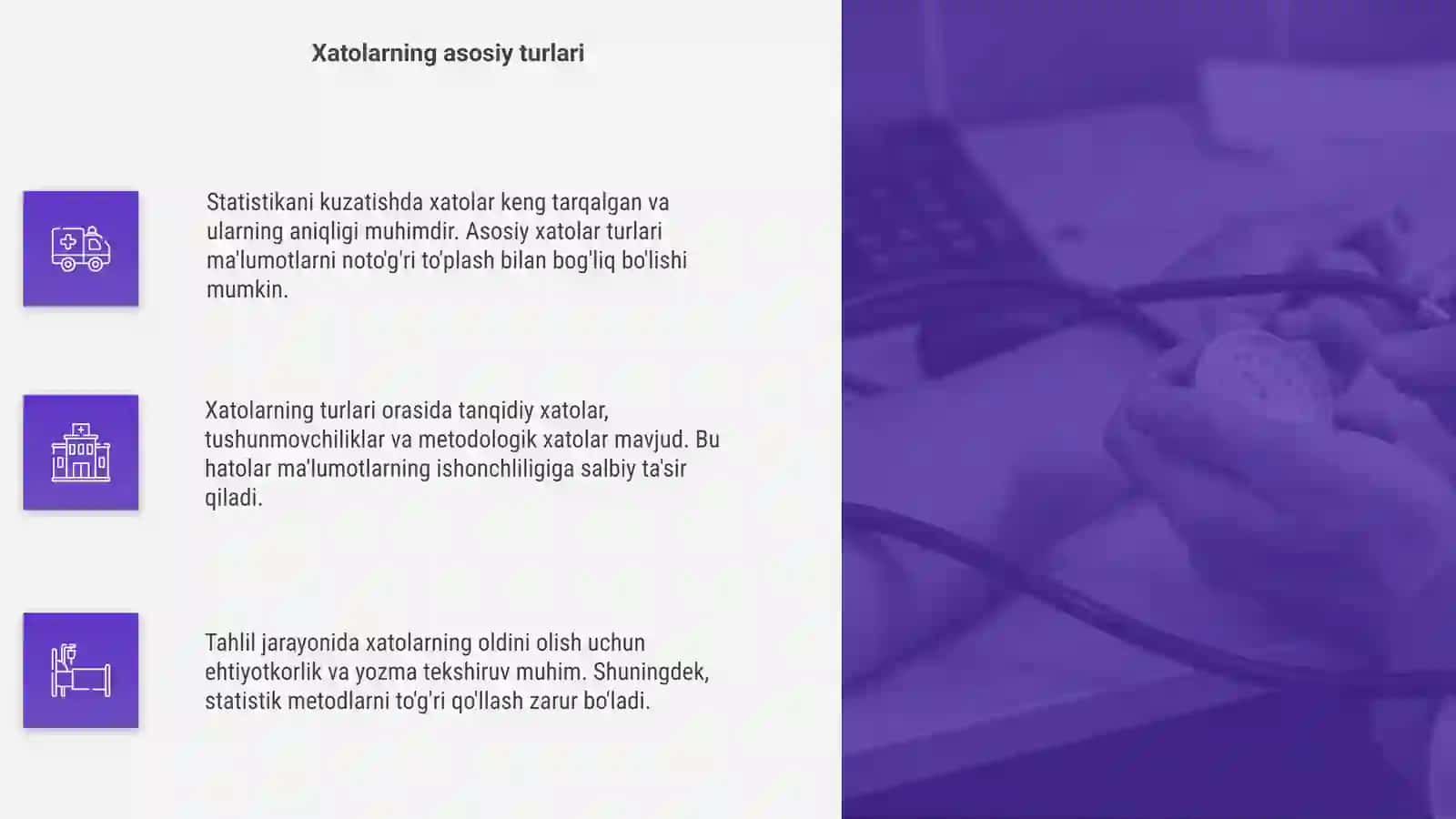Statistik kuzatishda yo'l qo'yiladigan xatolar va ularning turlari 4