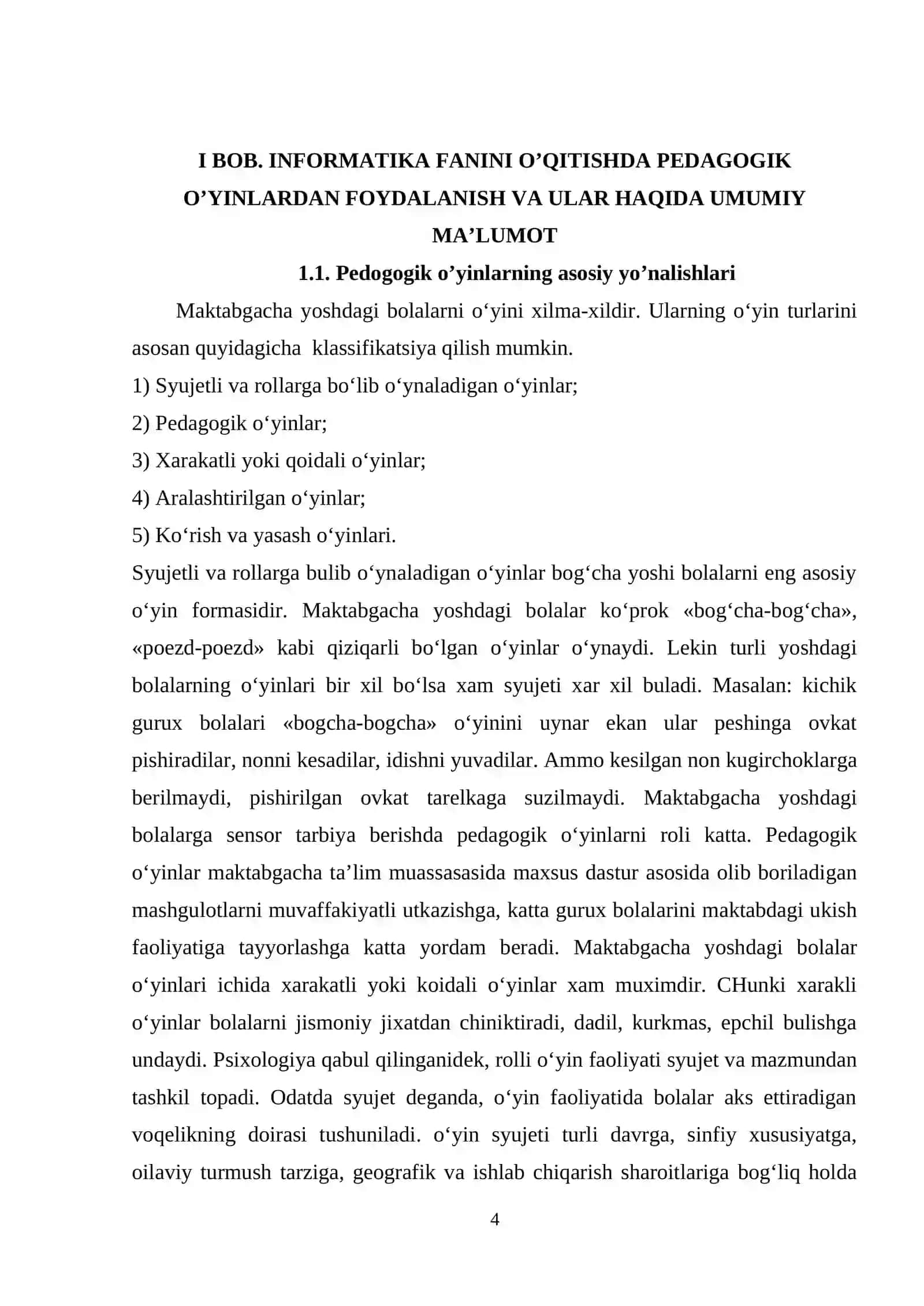 INFORMATIKA DARSLARIDA O’YINLI TEXNOLOGIYALARDAN FOYDALANISH 4