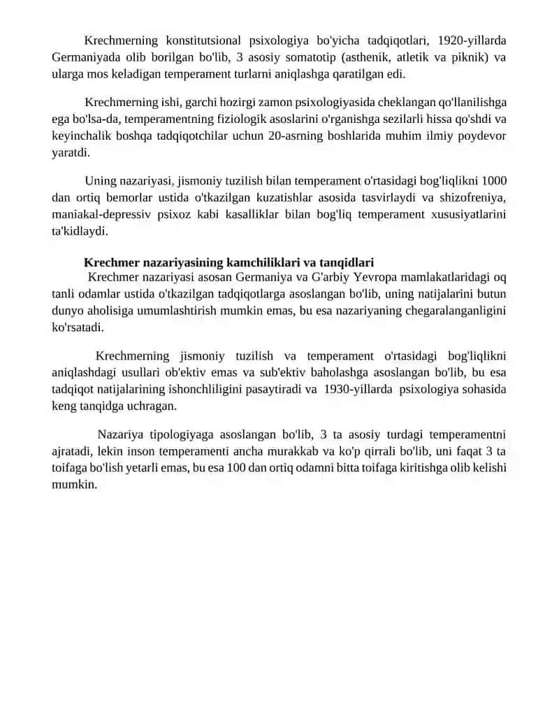 Krechmerning "Temperament" nazariyasi 4