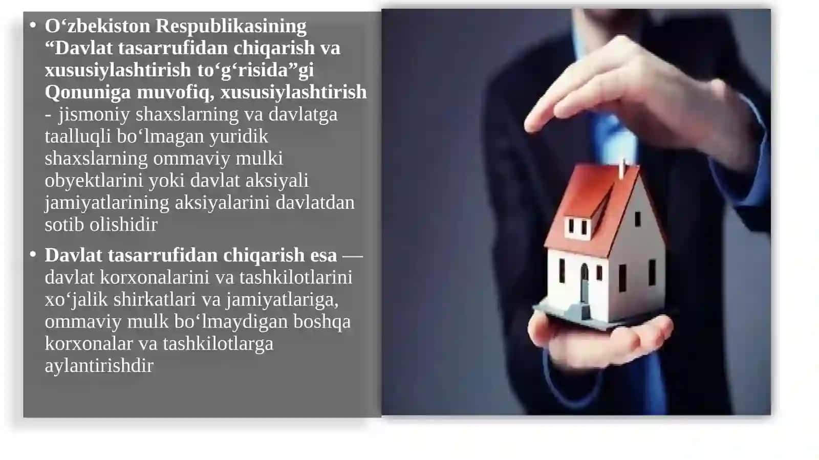Korxonalarni davlat tasarrufidan chiqarish va xusiylashtirish 4