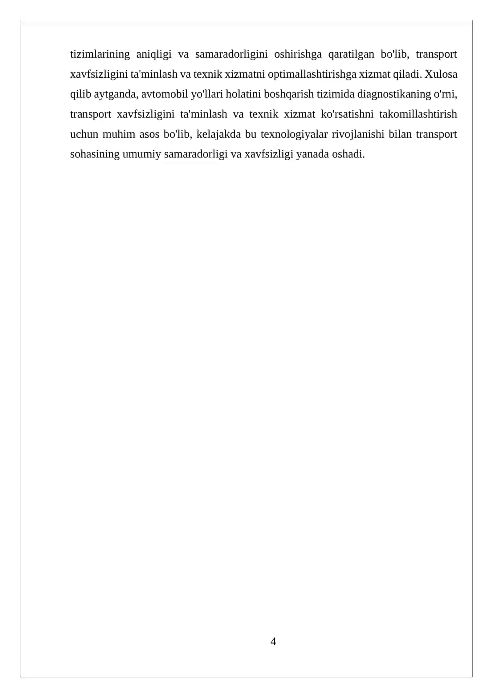 Diagnostika asoslari va texnologiyalari tushunchasi 4