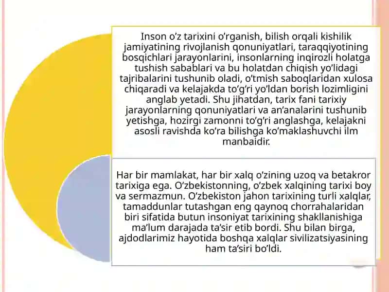 O‘ZBEKISTONNING ENG YANGI TARIXI O‘QUV FANINING PREDMETI, MAQSADI VA VAZIFALARI, NAZARIY-METODOLOGIK TAMOYILLARI. 4
