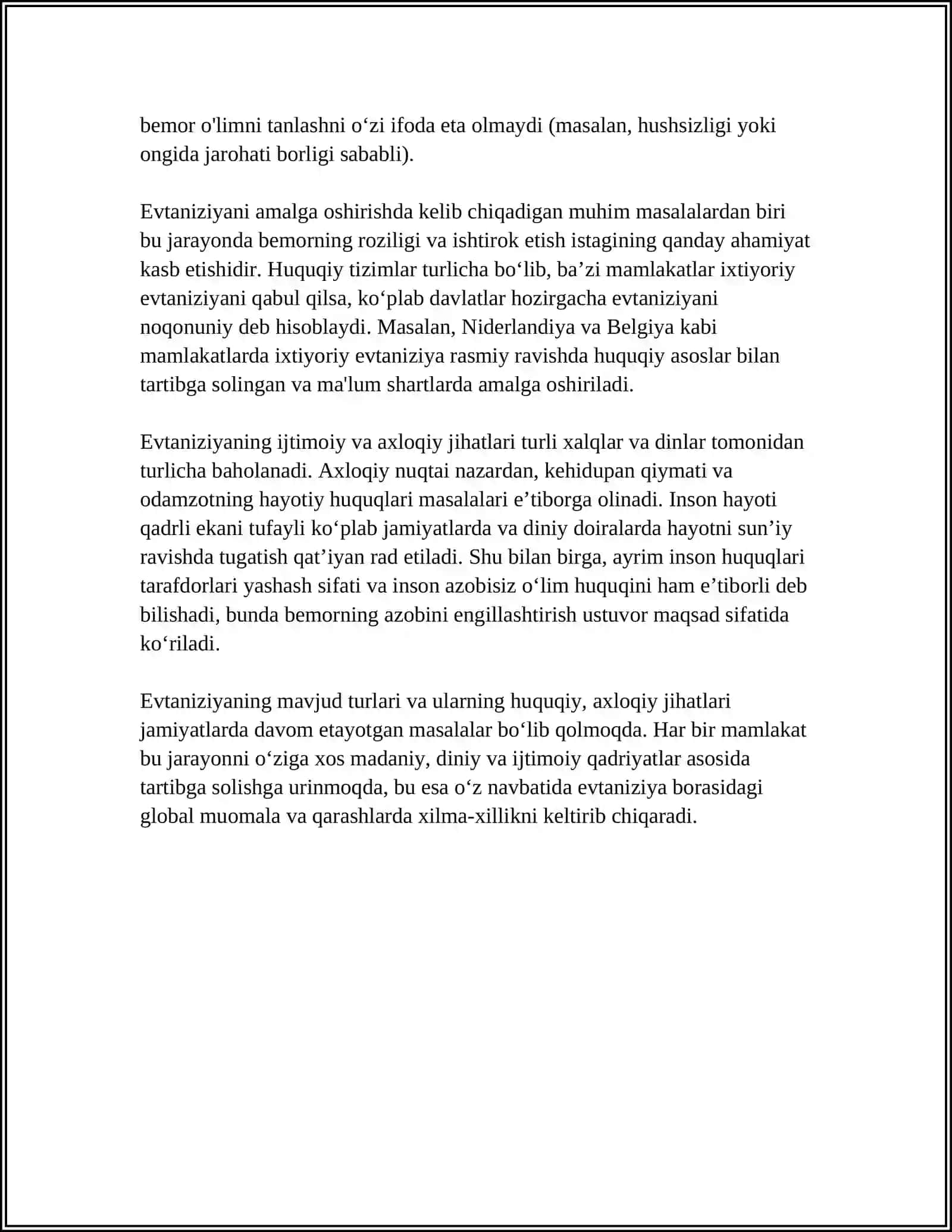 EVTANIZIYA MUOMALARI 4