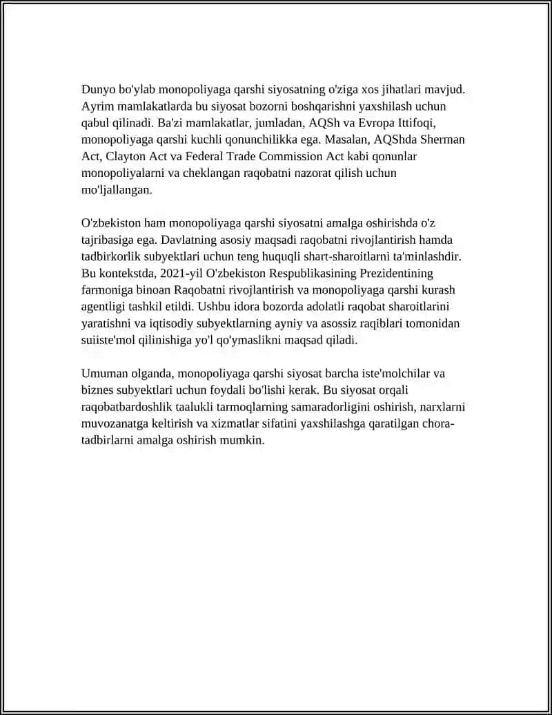 IQTISODIYOTDA MONOPOLIZIMDA QARSHI SIYOSAT 4