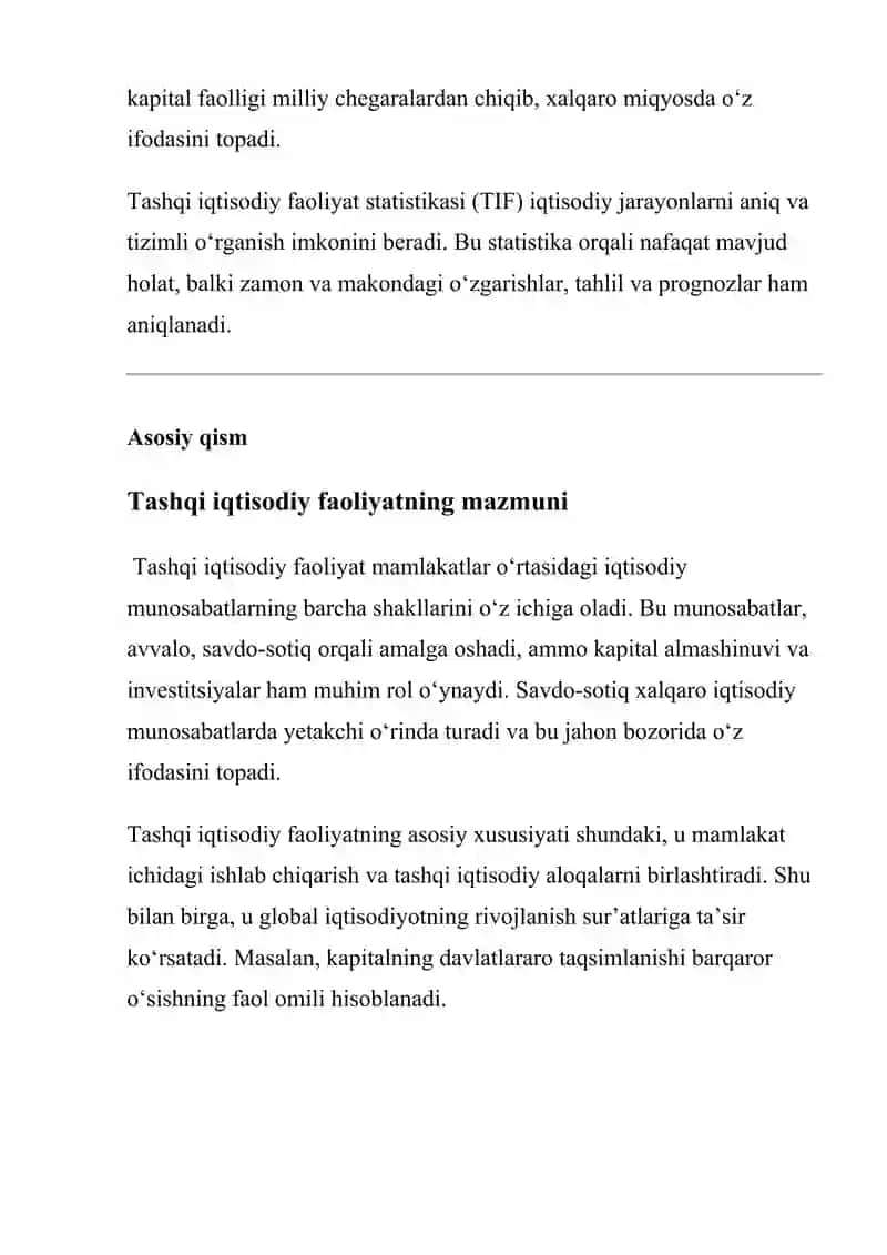 Tashqi Iqtisodiy Faoliyat Statistikasi 4