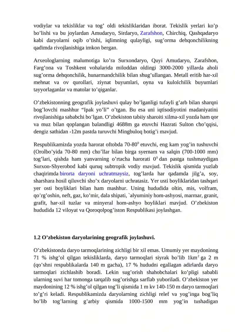 O'zbekiston koʼl va daryolari 4
