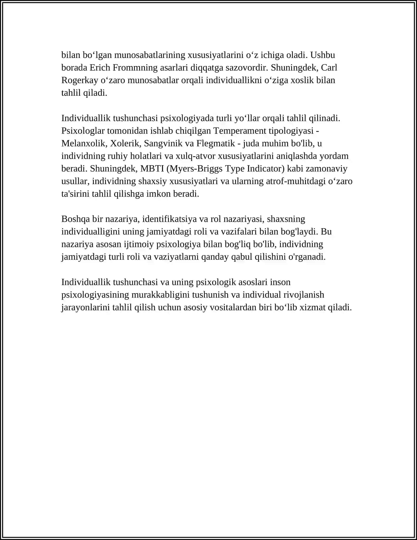 INSON INDIVIDUALLIGINING TURLI PSIXOLOGIK MAKTABLARDA O‘RGANILISHI 4