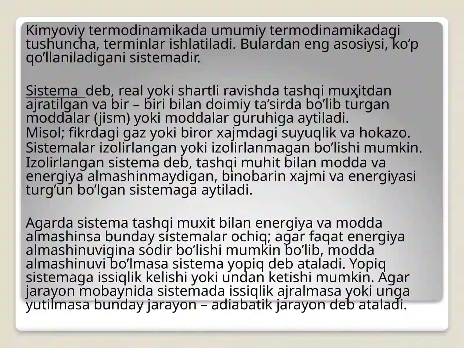 KIMYOVIY TERMODINAMIKA. 4