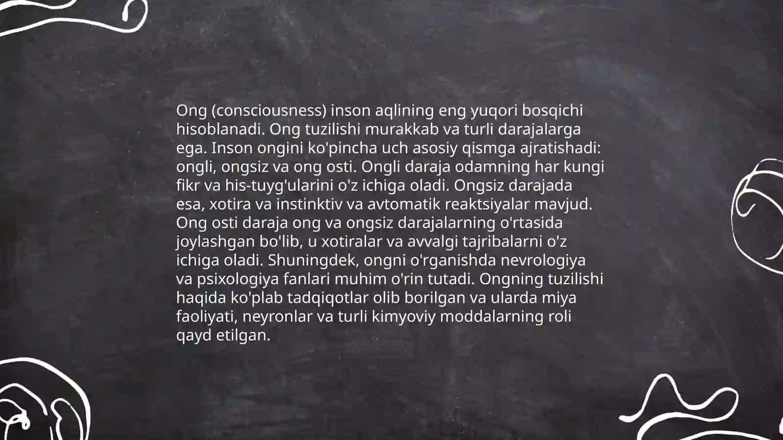 Psixika va ongning rivojlanishi 4