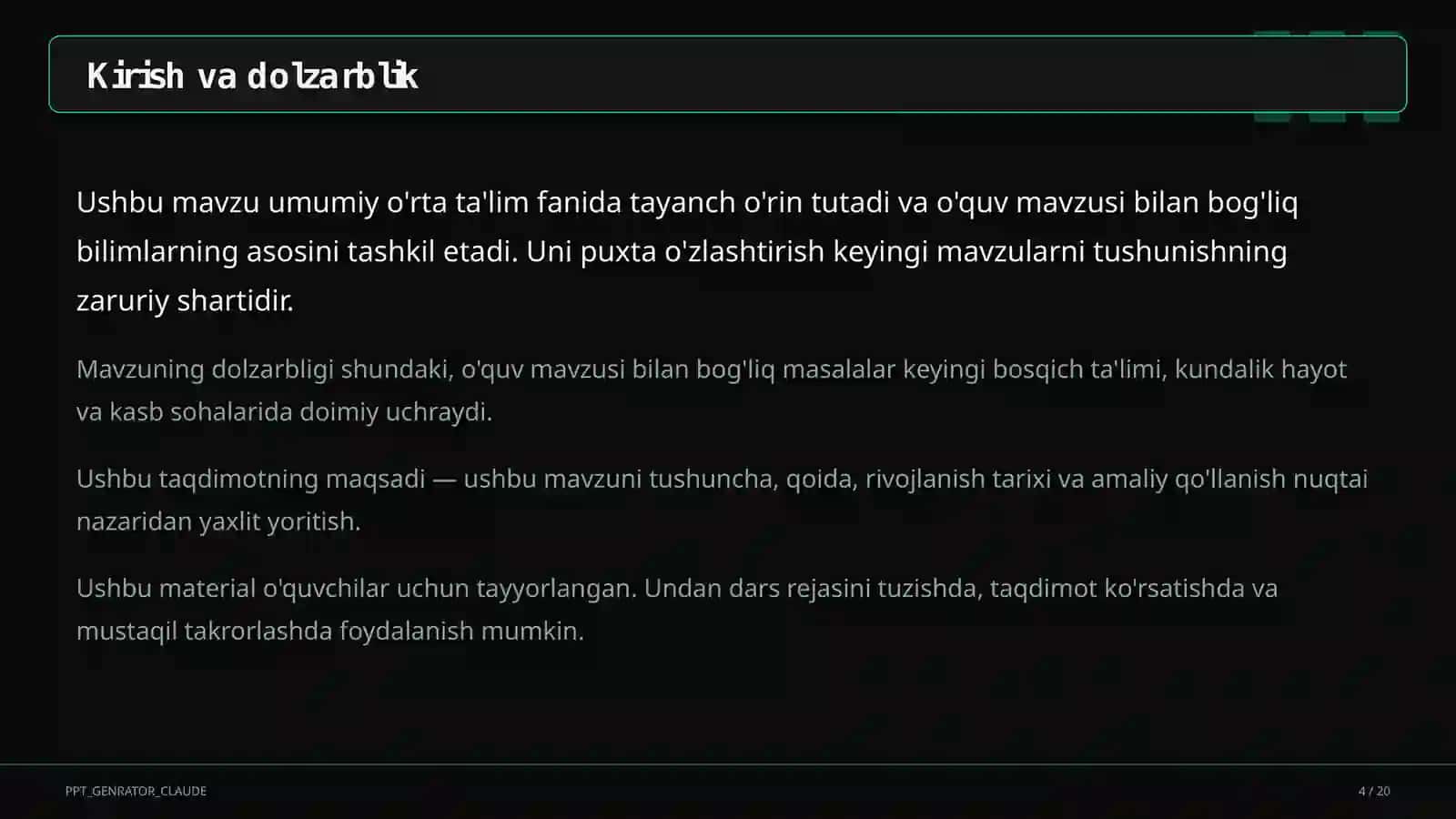 Loyihaga asoslangan ta'lim (PBL): boshlang'ich va yuqori sinflar uchun namunalar 4