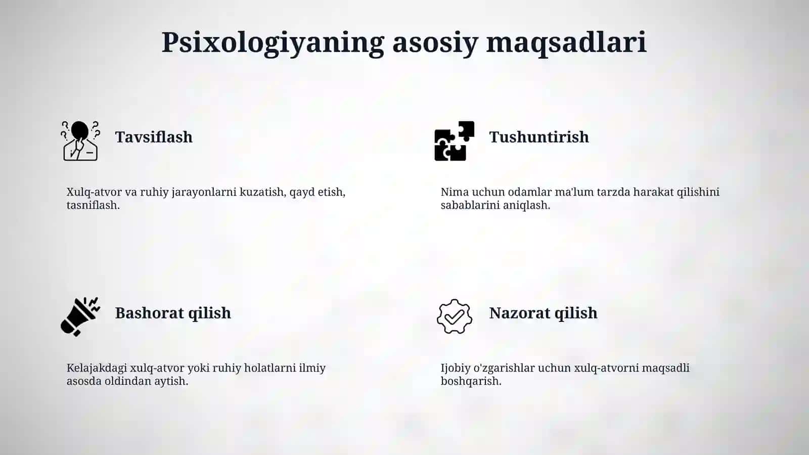 Psixologiya fanining maqsad va vazifalari 4