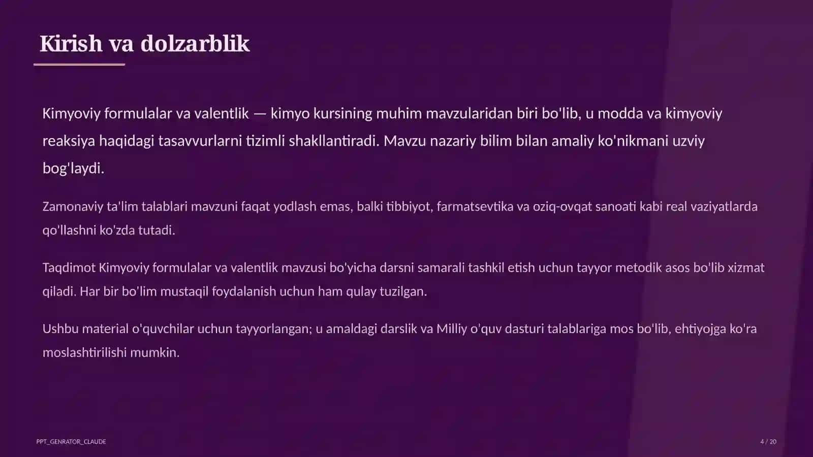 Kimyoviy formulalar va valentlik (7-sinf) 4