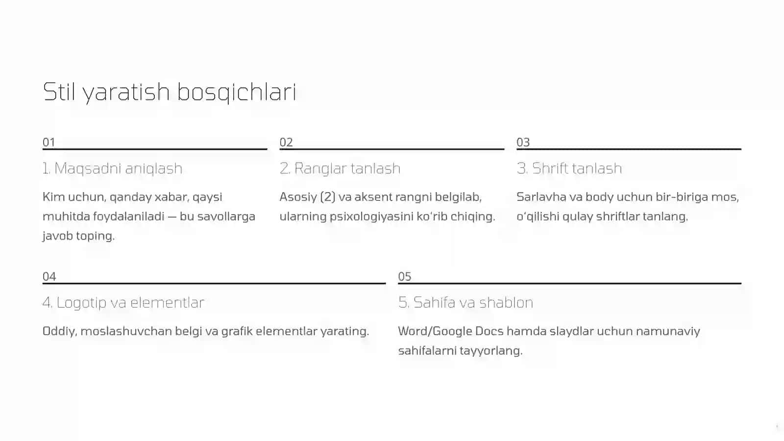 Yangi stil yaratish — boshlovchilar uchun qo'llanma 4