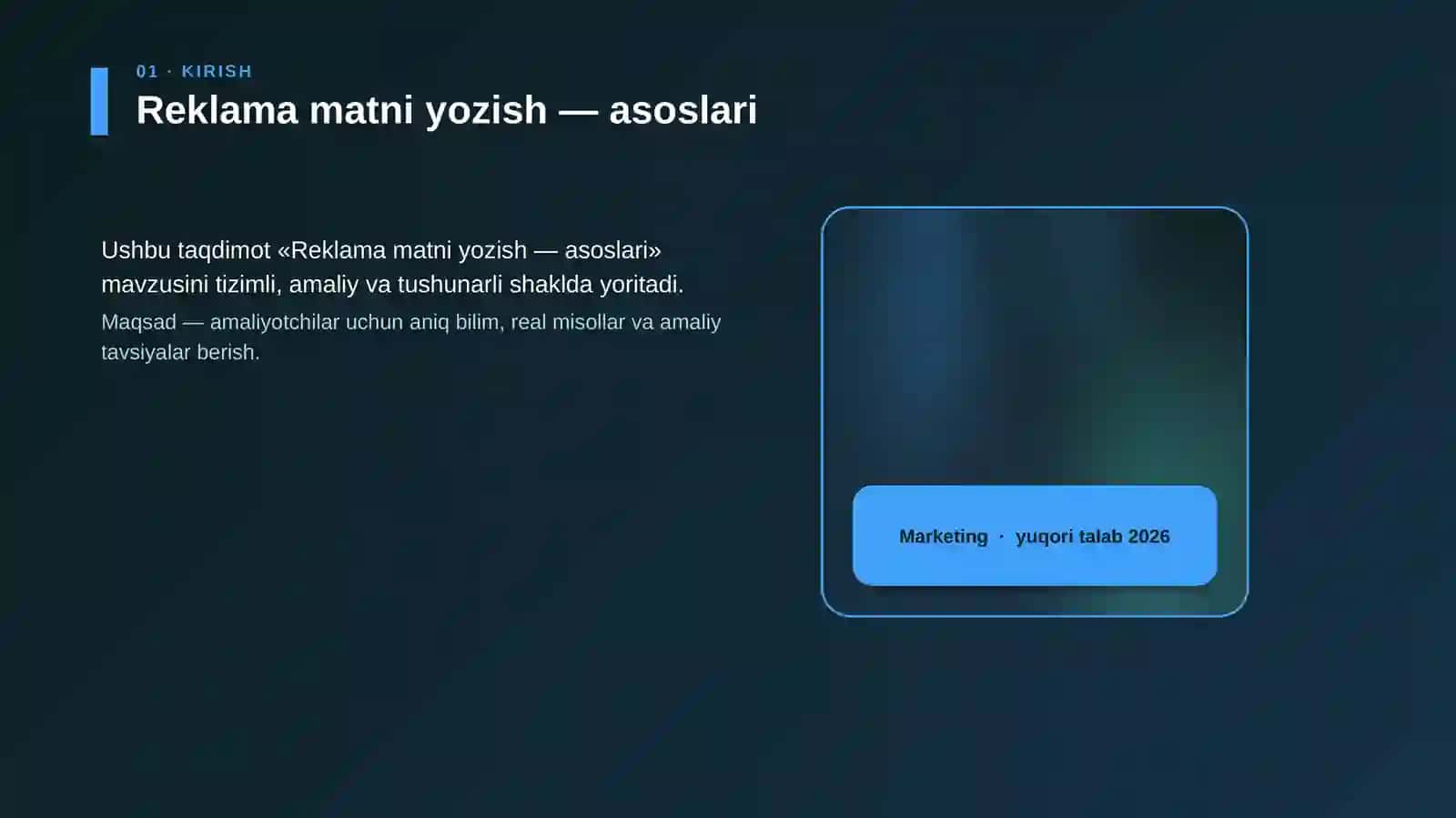 Reklama matni yozish — asoslari 4