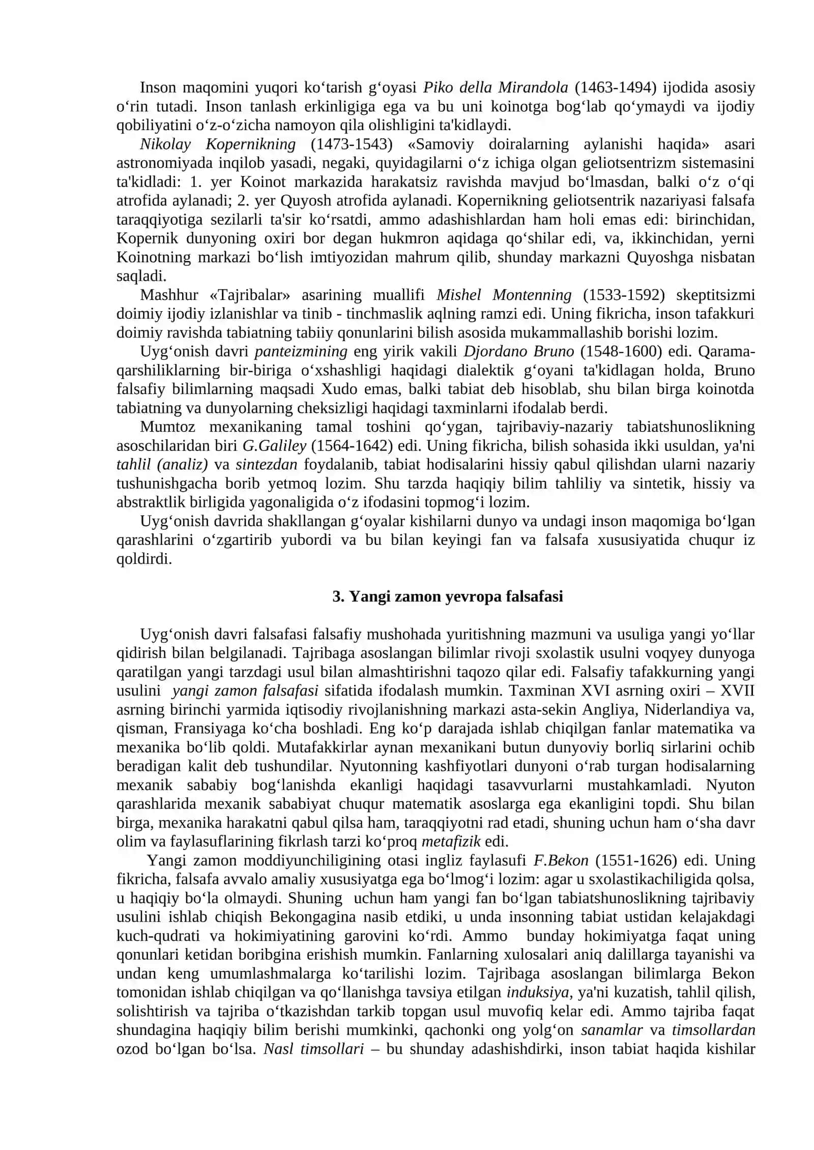 O‘RTA ASRLAR VA YANGI DAVRDA G‘ARB FALSAFASI RIVOJINING ASOSIY BOSQIChLARI 4