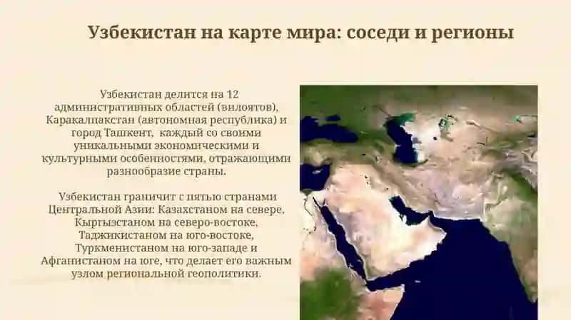 Узбекистан На карте мира 4