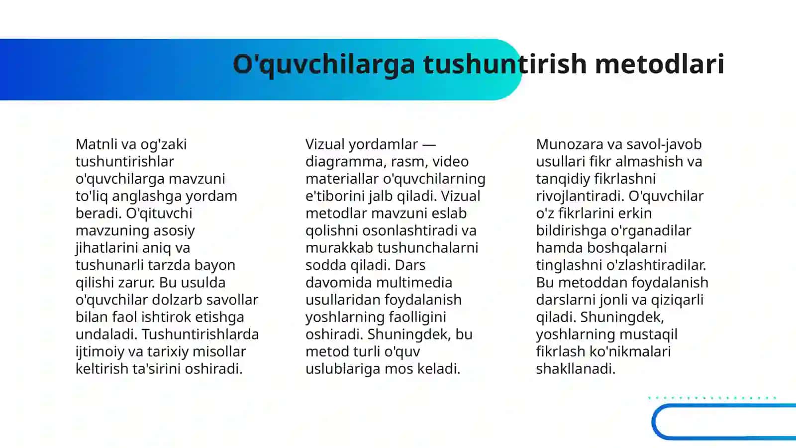 8-SINFDA ''HAR BIR FARZAND VATAN HIMOYASIDA''MAVZUSINI O'QITISH METODIKASI 4