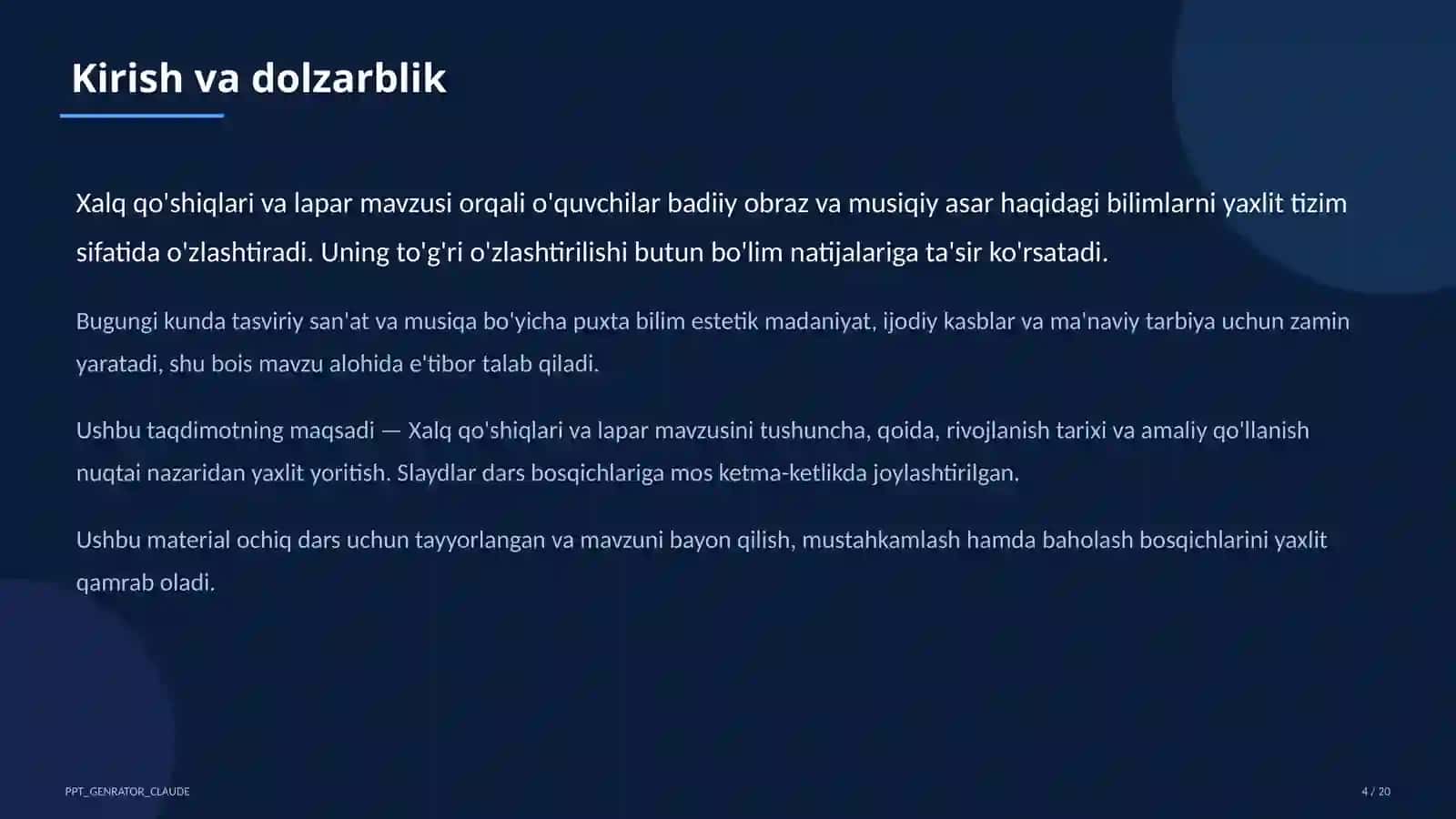 Xalq qo'shiqlari va lapar (3-sinf) 4