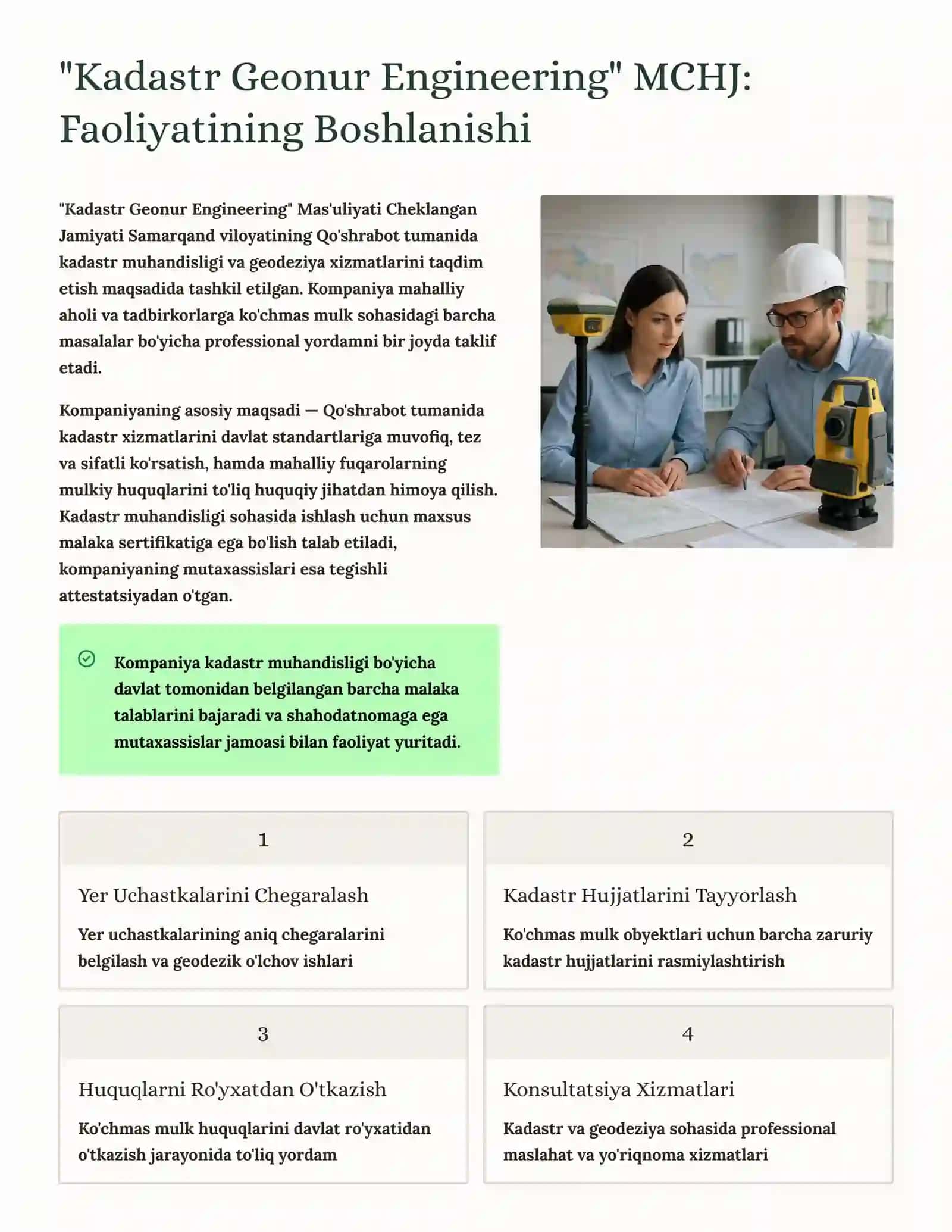 Kadastr tizimidagi o'rni 4