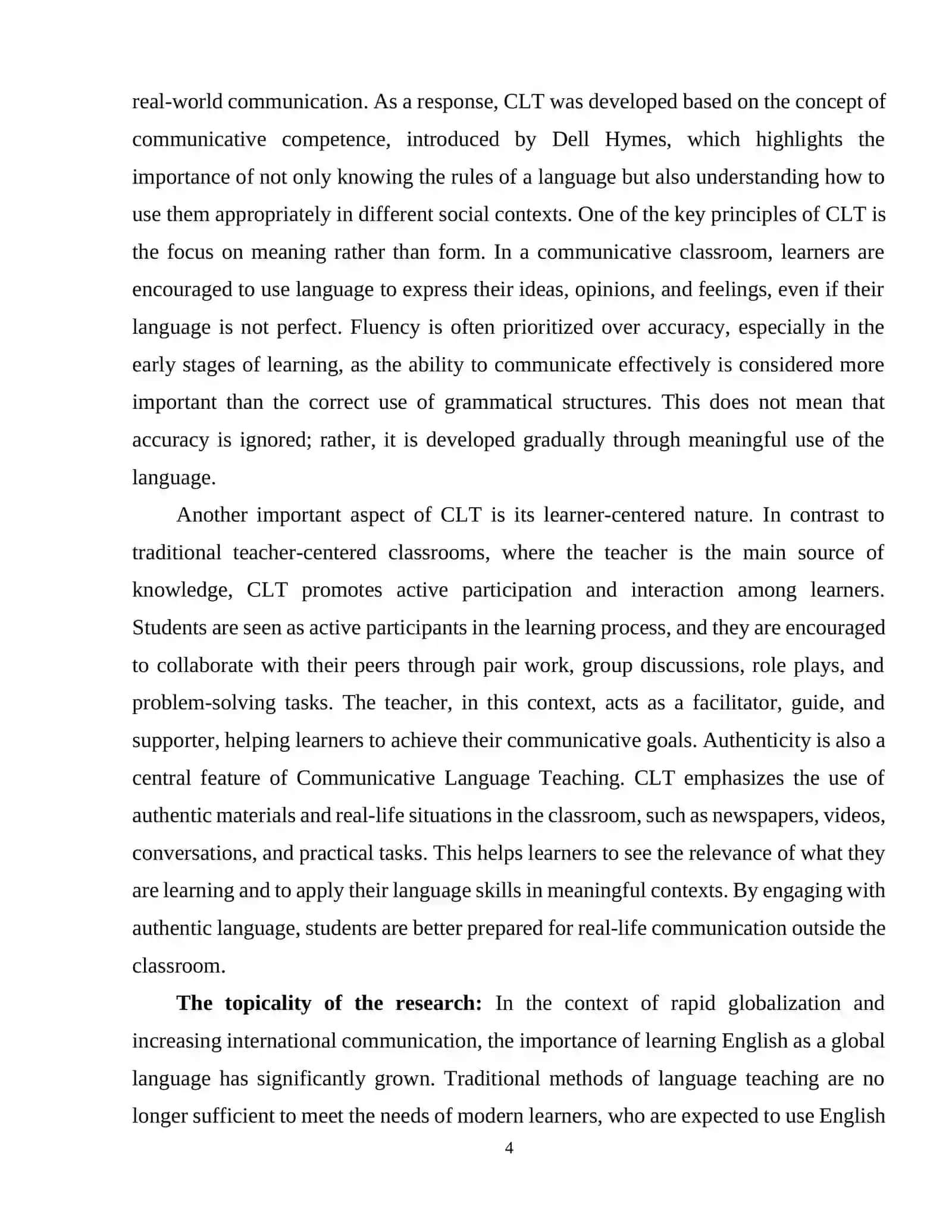 COMMUNICATIVE LANGUAGE TEACHING PRINCIPLES AND PRACTICES 4