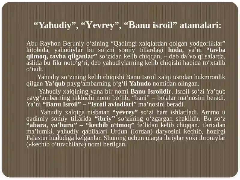 YAHUDIYLIK DINI 4
