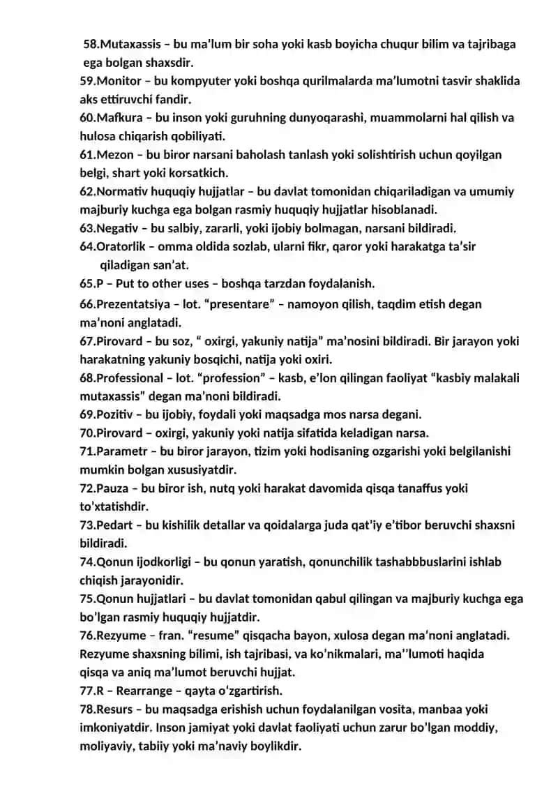 Huquqiy konikmalar va metodologiyadan glossary 4