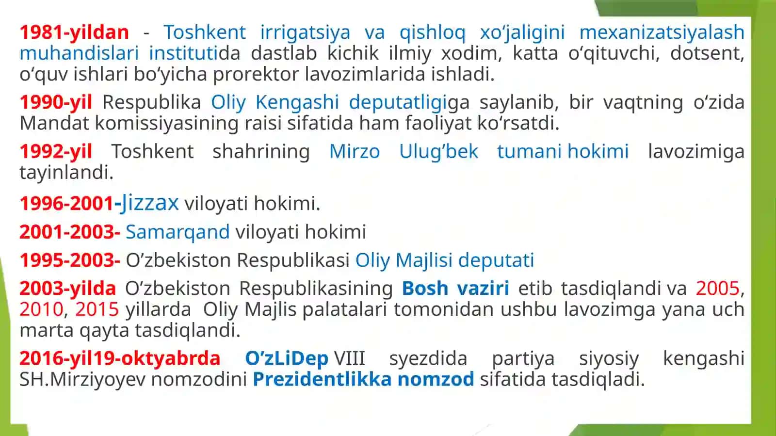 PREZIDENT SH.M.MIRZIYOYEV RAHBARLIGI VA TASHABBUSI OSTIDA AMALGA OSHIRILAYOTGAN ISLOHOTLAR 4