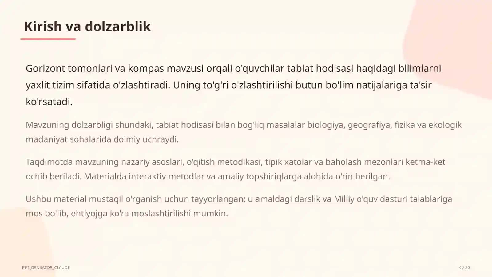 Gorizont tomonlari va kompas (3-sinf) 4