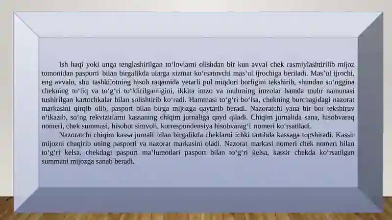INKASSO TOPSHIRIQNOMASI BILAN HISOB-KITOBLAR HISOBI 4