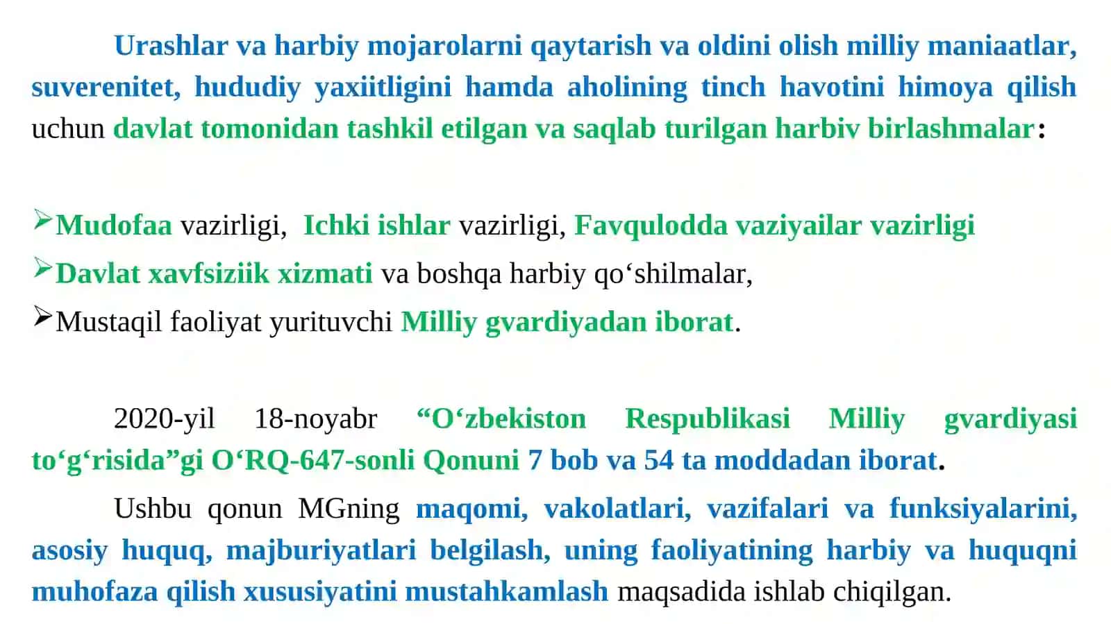 O‘zbekiston Respublikasi Milliy gvardiyasi 4