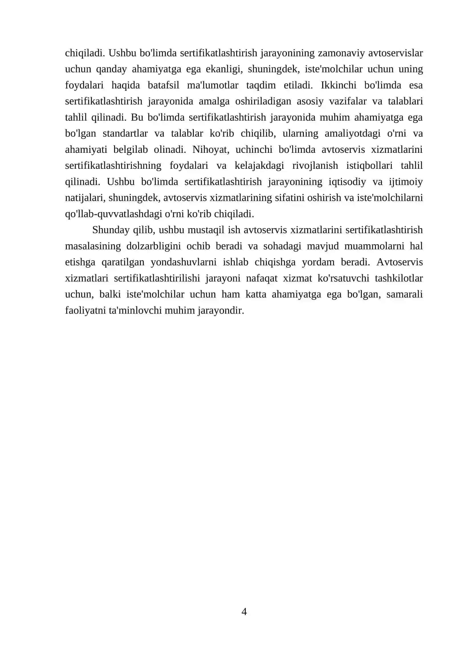 Avtoservis xizmatlarini sertifikatlashtirish maqsadi va vazifalari 4