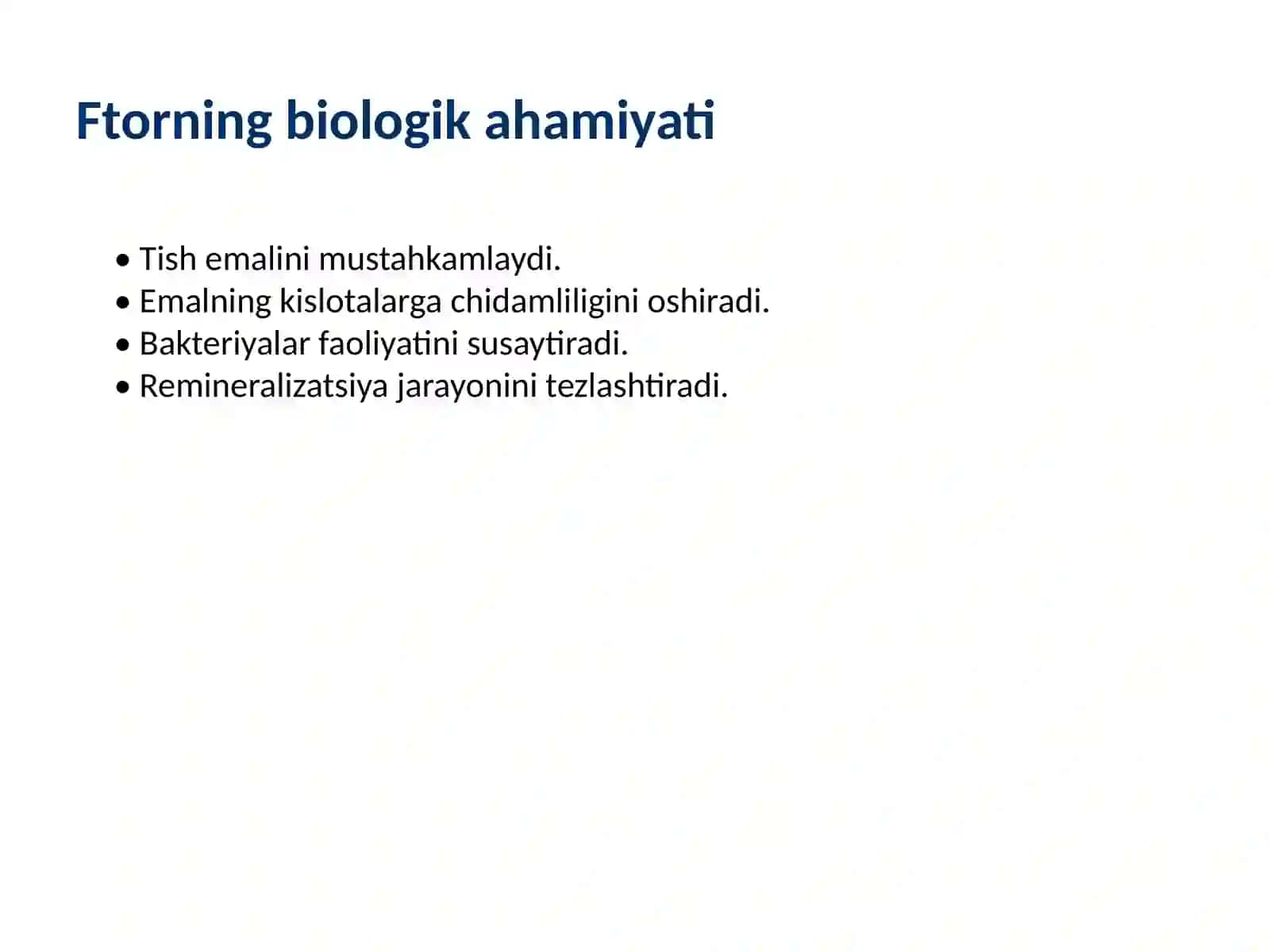 Ftor va ftorli birikmalarning karies profilaktikasidagi o‘rni 4