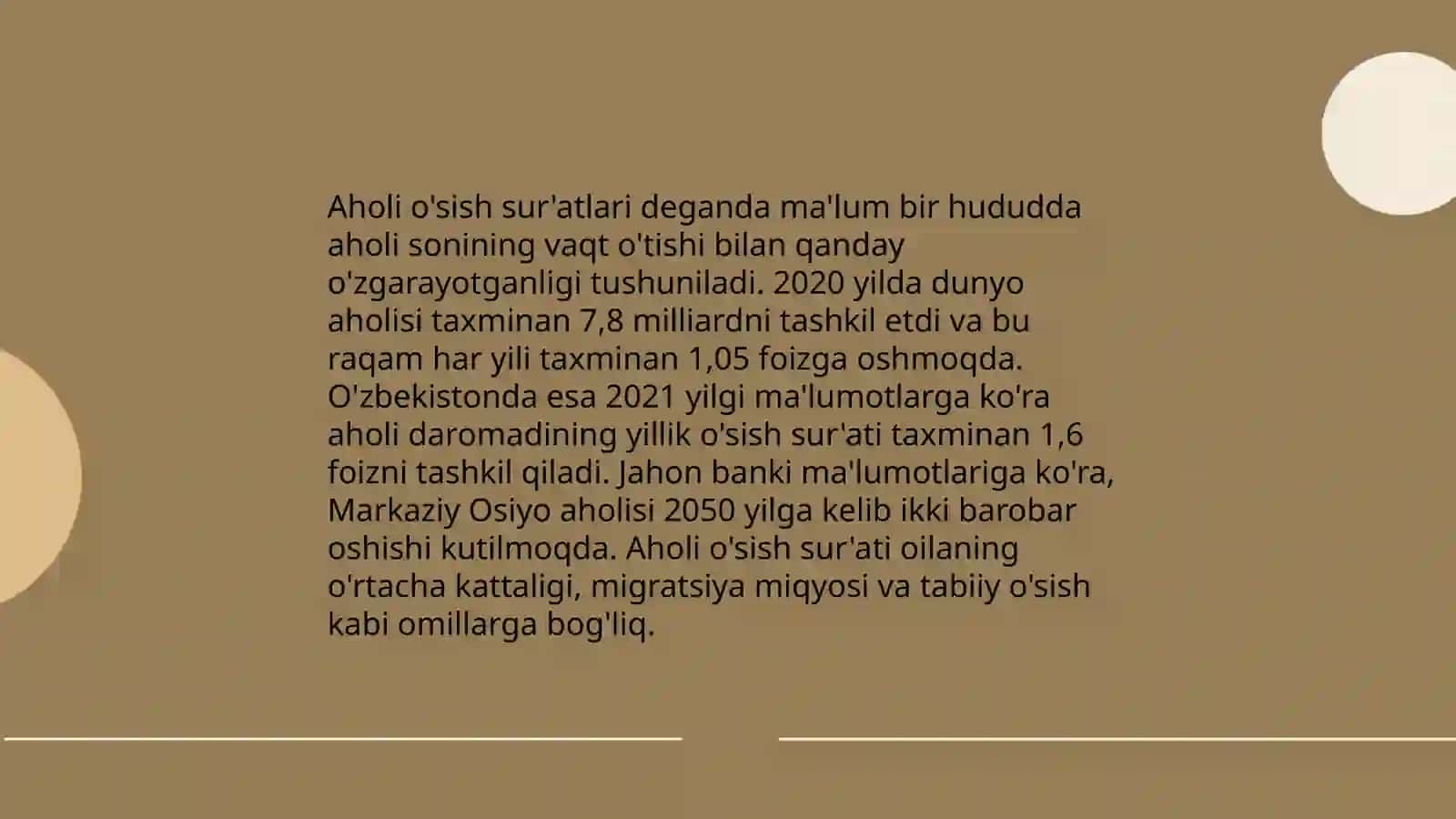 Aholi statistikasi 4