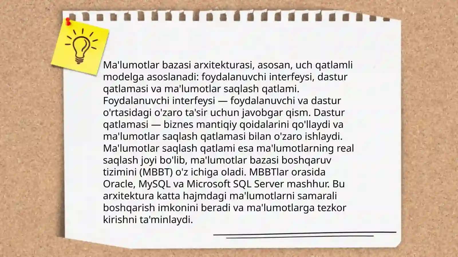 Ma'lumotlar bazasi turlari 4