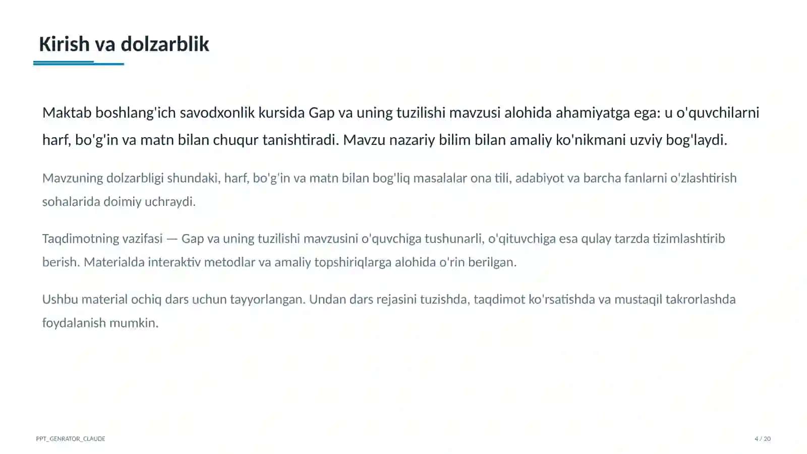 Gap va uning tuzilishi (1-sinf) 4