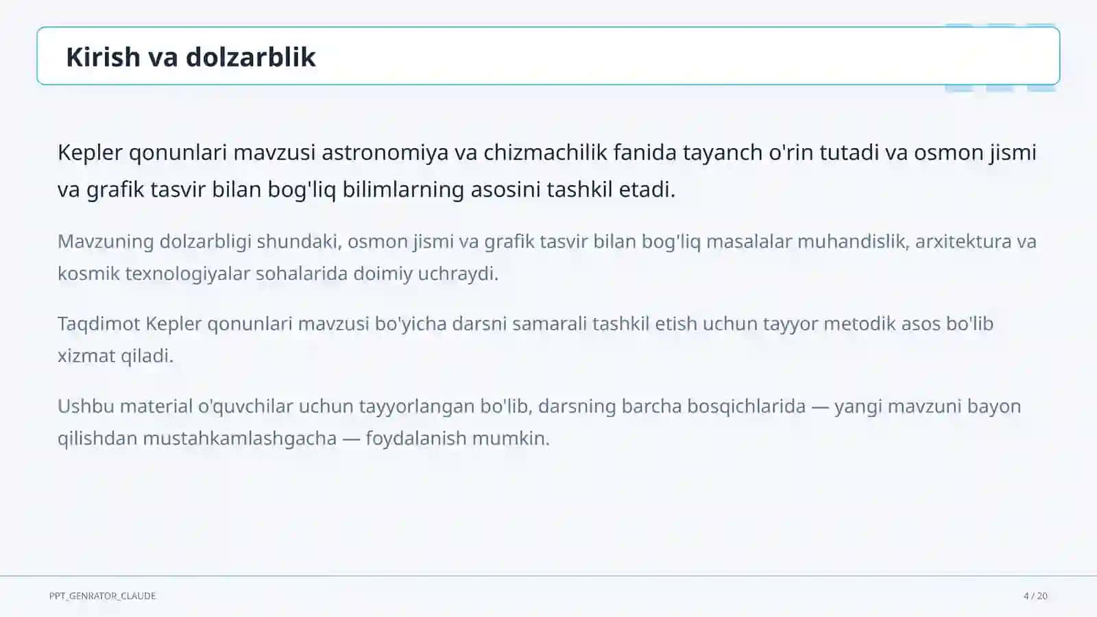 Kepler qonunlari (10-sinf) 4