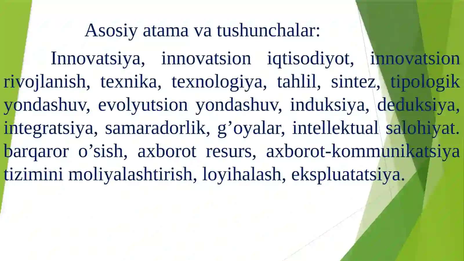 Innovatsion iqtisodiyot faniga kirish 4