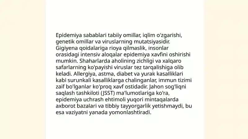 Gelmintozlar epidemik oʻchogʻida epidemiyaga qarshi chora-tadbirlari 4