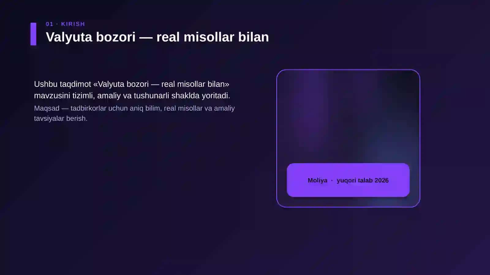 Valyuta bozori — real misollar bilan 4