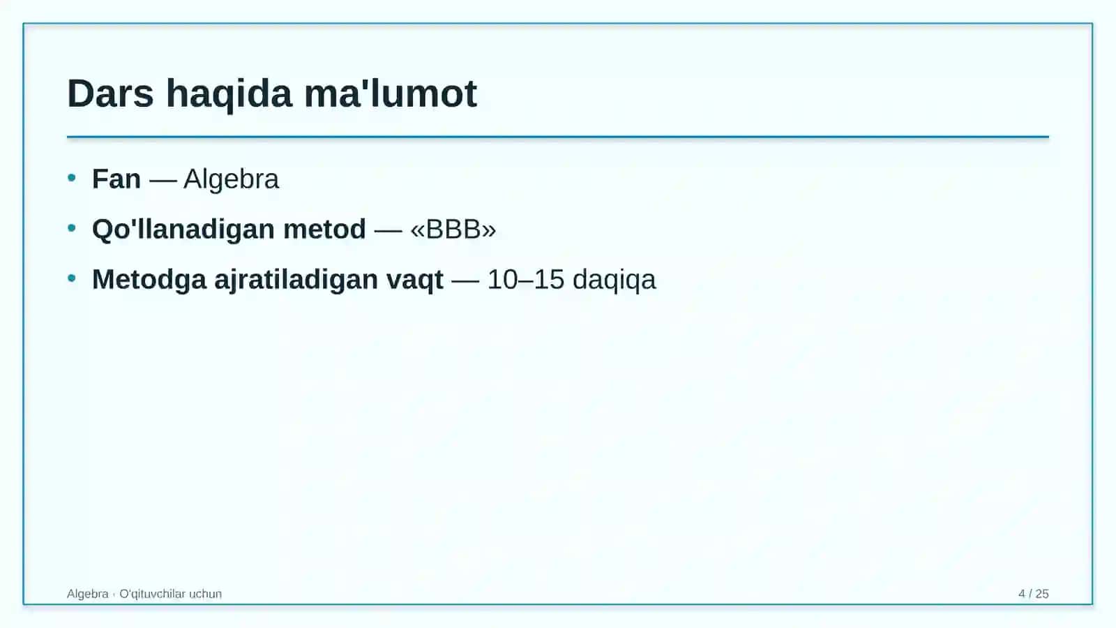 algebra darslarida bbb metodidan foydalanish 5802 4