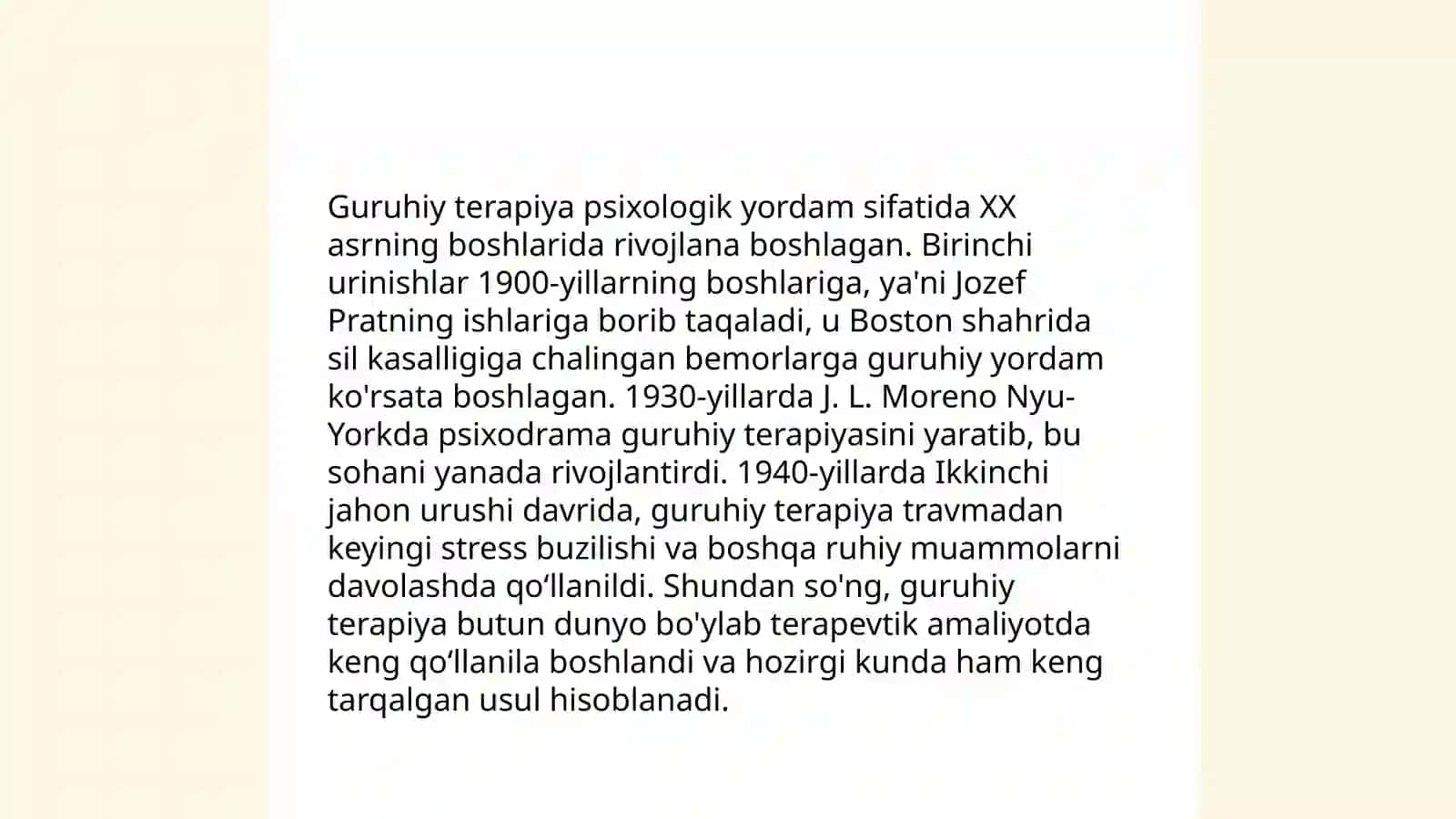 Psixologik treninglar tarixi va guruhiy terapeyaning tashkiliy-uslubiy jihatlari 4
